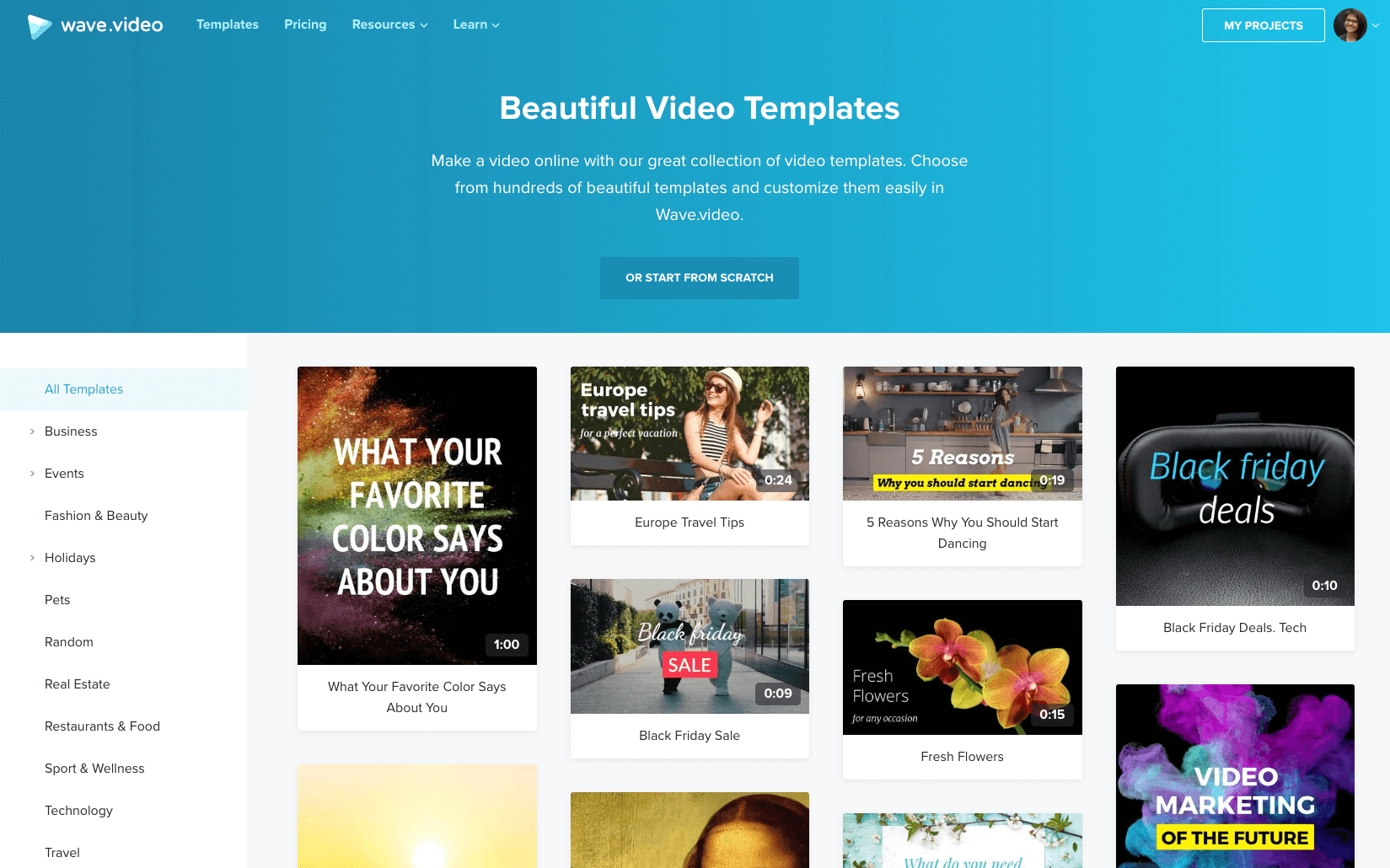 New templates in Wave.video