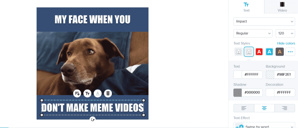 How to make a meme video - adding text