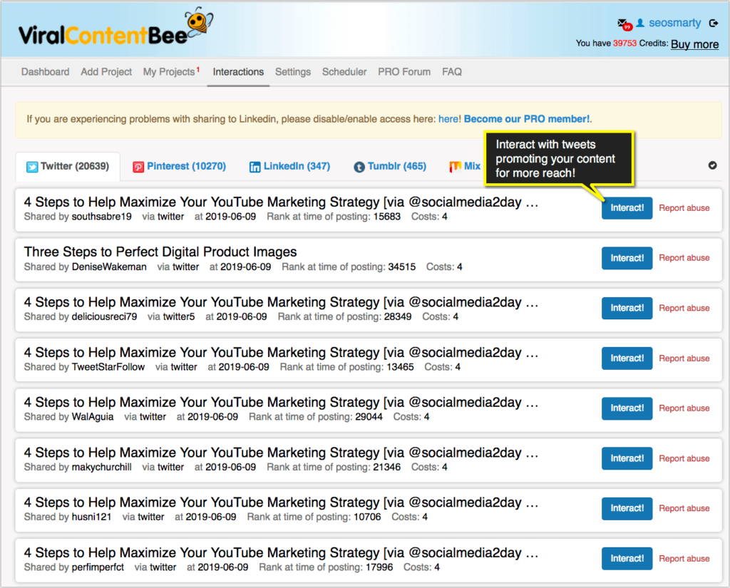 Promote video on twitter - viral content bee-interactions
