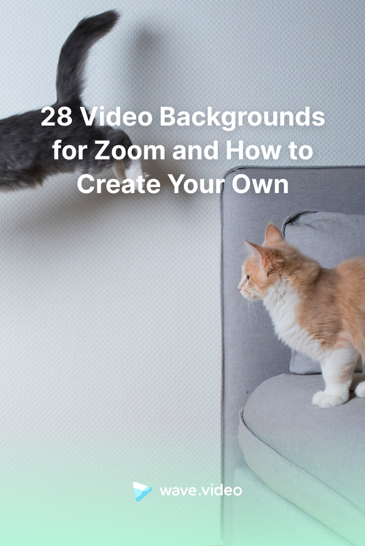 Spending hours in Zoom these days? Make use of video backgrounds to feature your branding or just spice up the remote working routine. Choose from 28 options or create your own.
