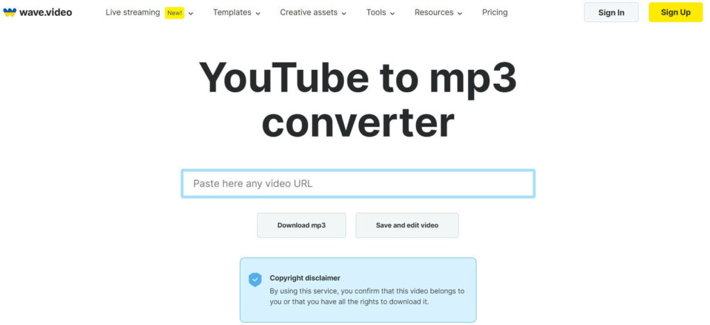 YouTube to MP3 Converter - wave.video