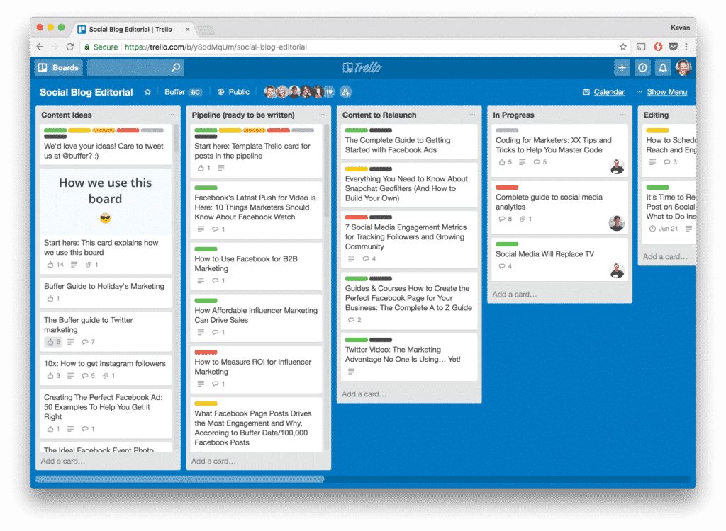 Video marketing strategy - Trello