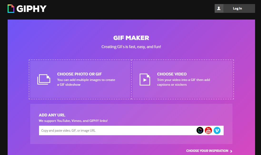 How to make a GIF with Giphy. Step 2