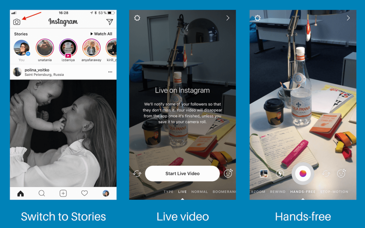 Instagram stories watch. Instagram stories Switch.