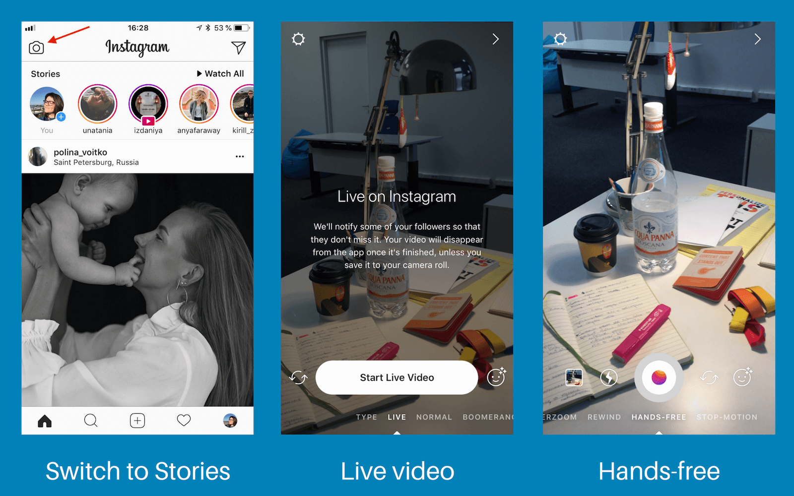Instagram Stories video types