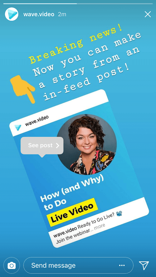 Wave.video instagram story