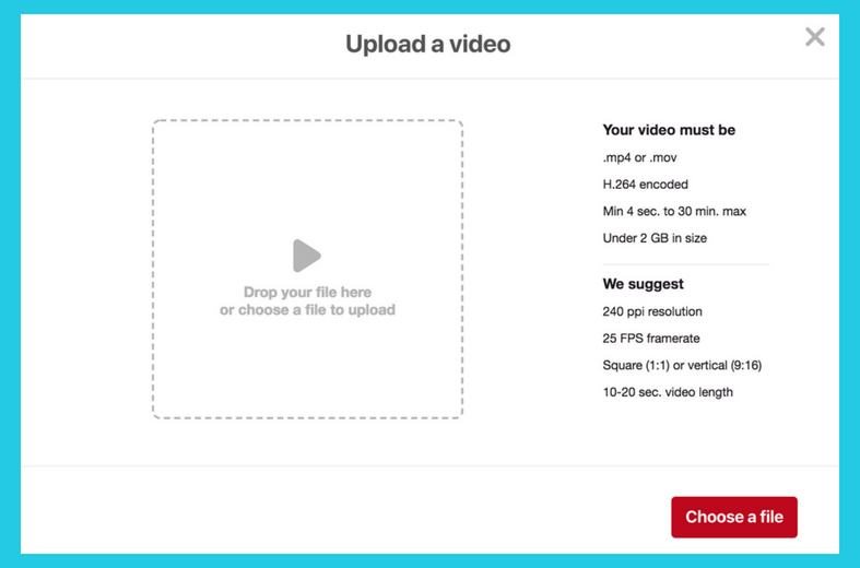 Pinterest video dimensions