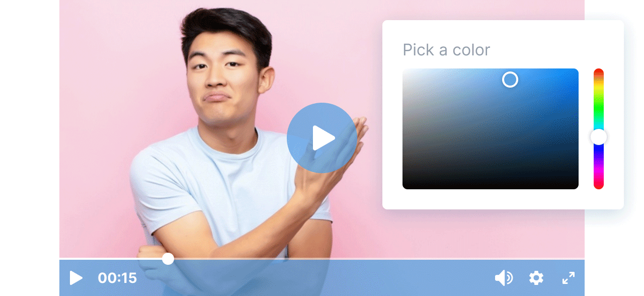 Customize video player colors