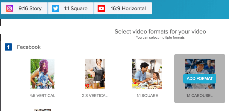 How to edit videos choose formats in Wave.video