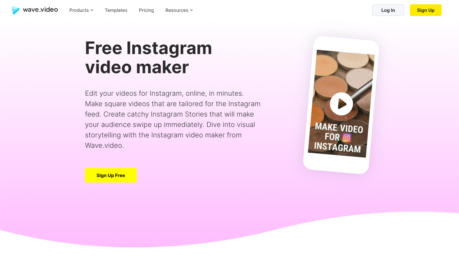 Instagram tools: Wave.video editor