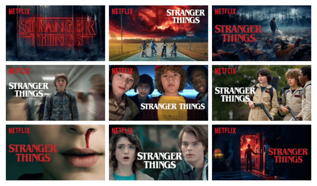 Netflix video thumbnails
