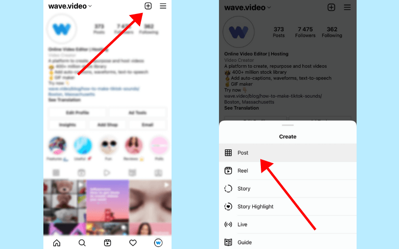 Pech Wrok Locomotief How to Post a Video on Instagram (a Step-by-Step Instruction) - Wave.video  Blog: Latest Video Marketing Tips & News | Wave.video