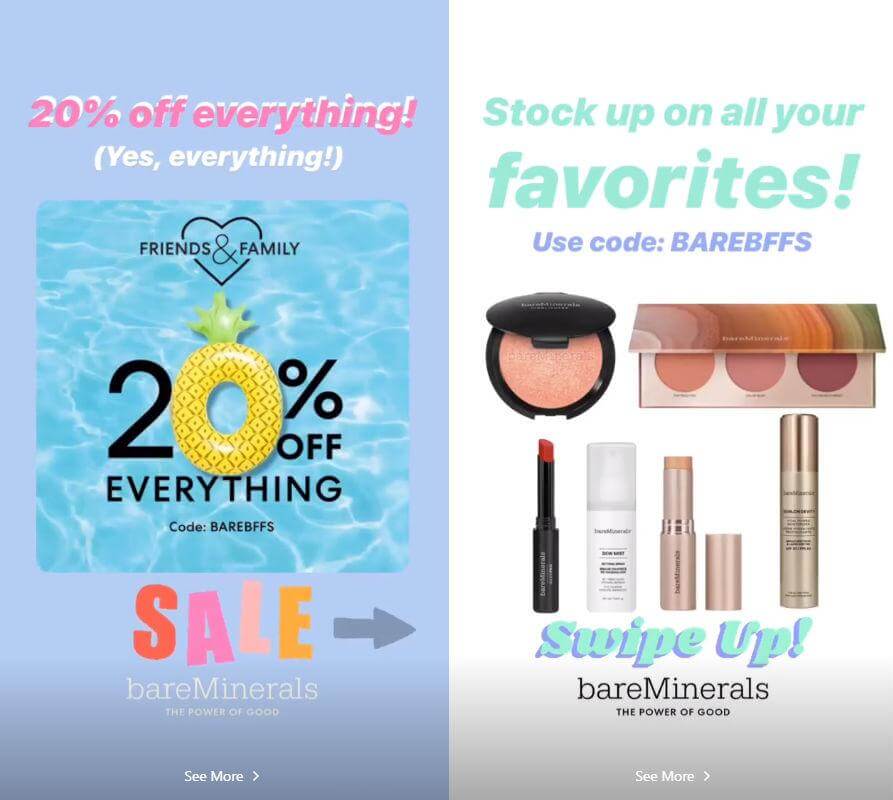 Instagram video BareMinerals