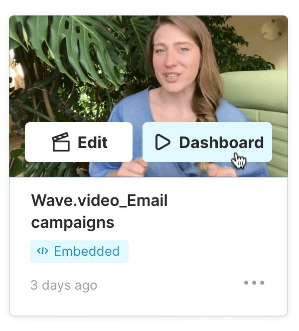 How to find video dashboard in Wave.video