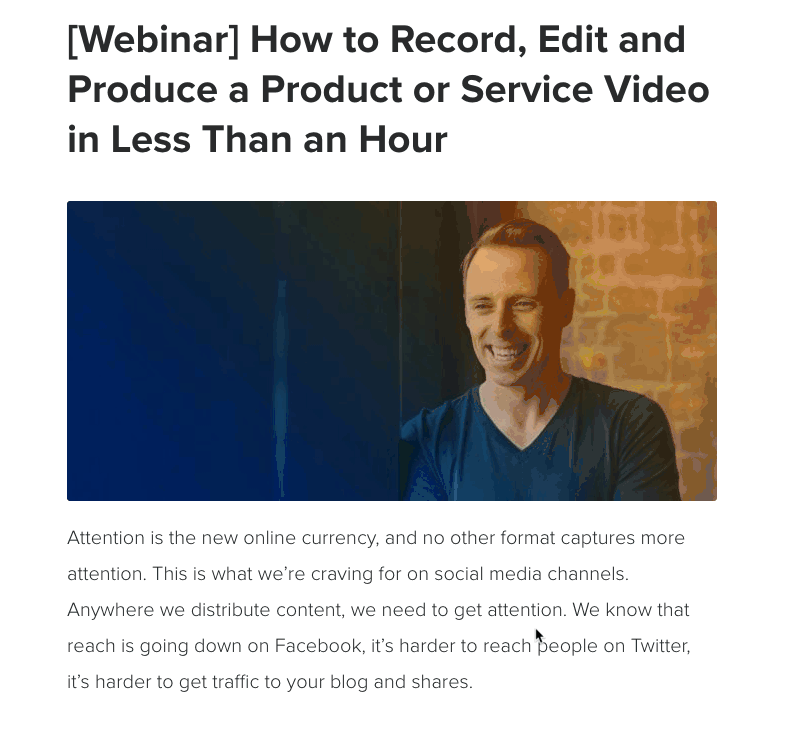 Embed video in a blog post
