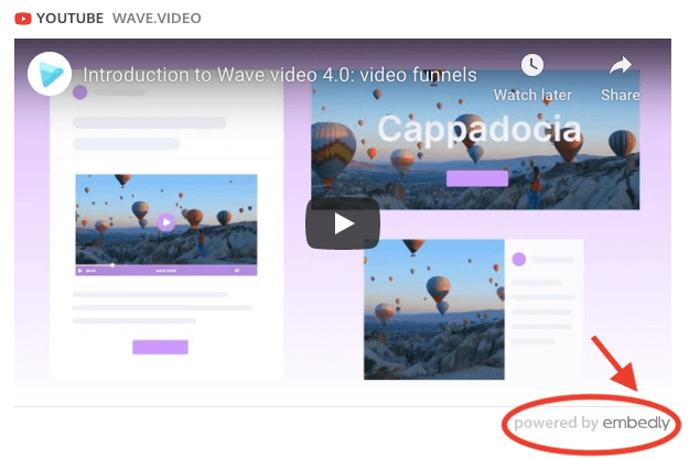 Embed video on website via embed code generator