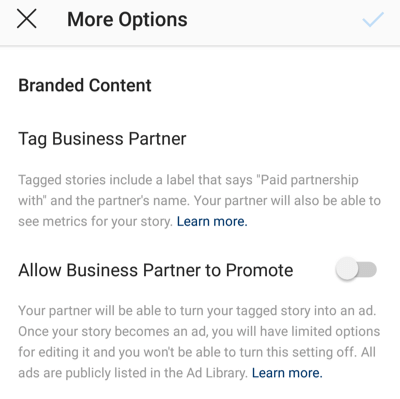 Instagram Marketing Tactics - more options