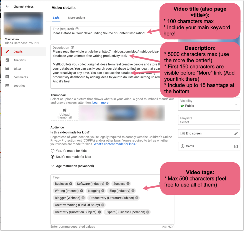 Branded Search Conversions - checklist for video page