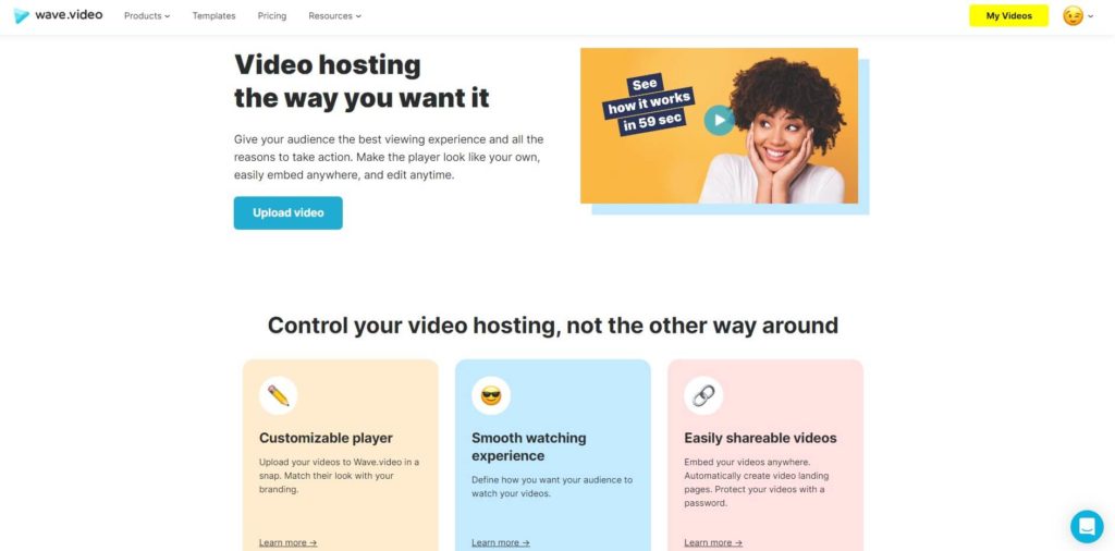 Come condividere video - hosting wave.video