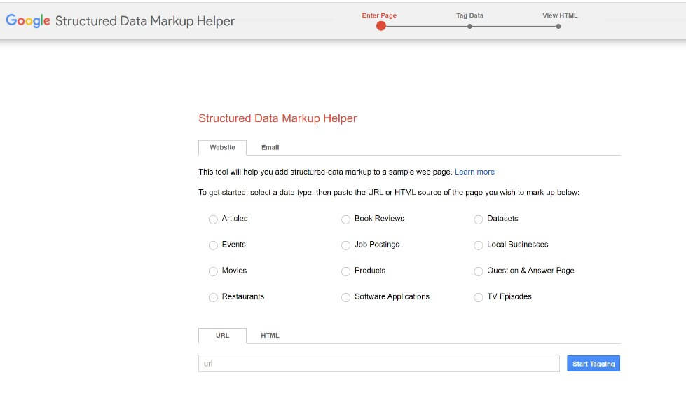 Video Snippets - Structured Data Markup Helper page