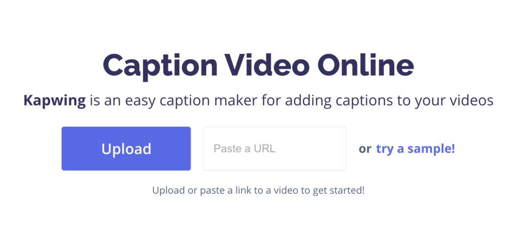 Video captioning tool_kapwing