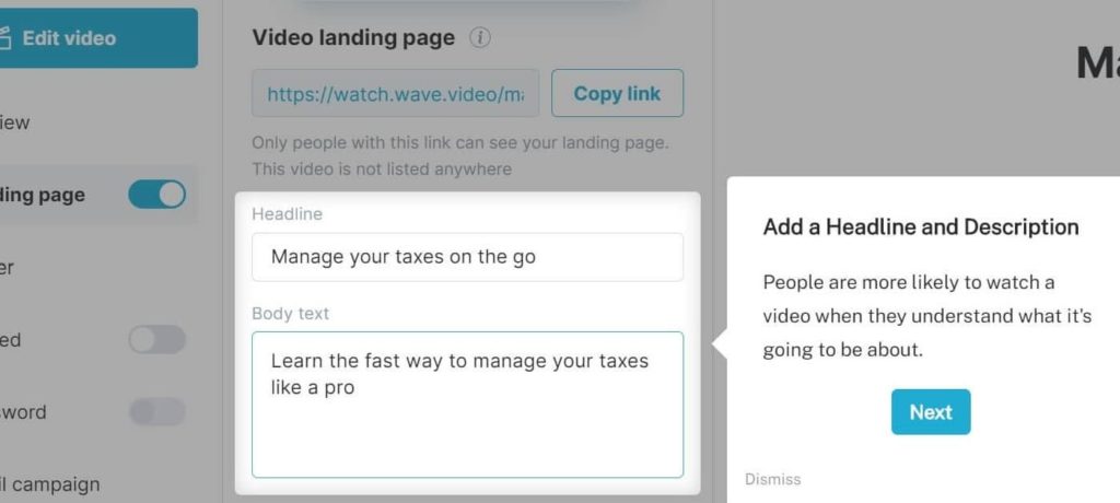 wave-video-landing-page-maker-headline-desc