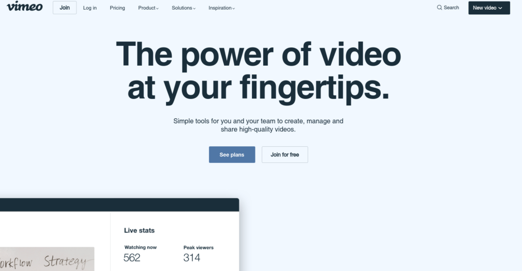Best Video Marketing Tools - vimeo
