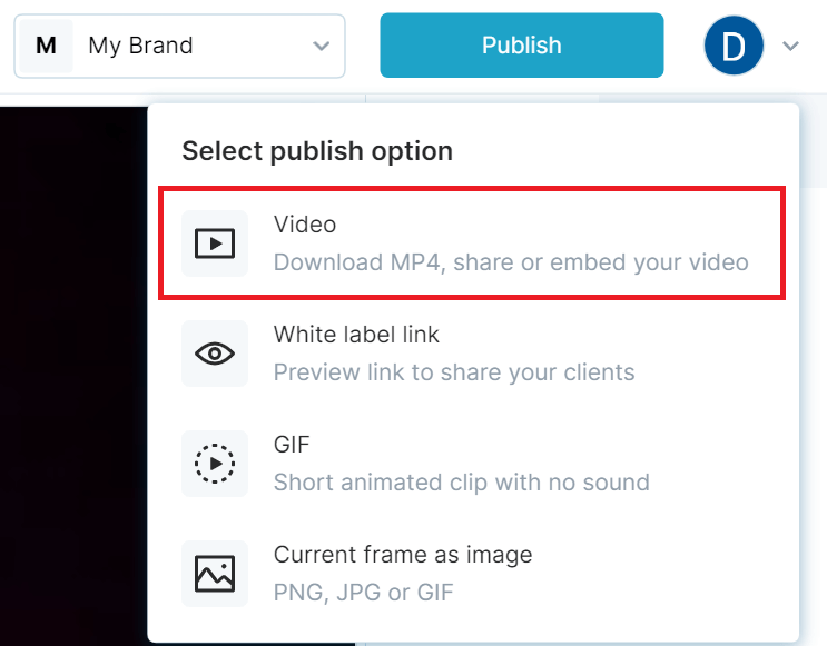Publish your sped-up video