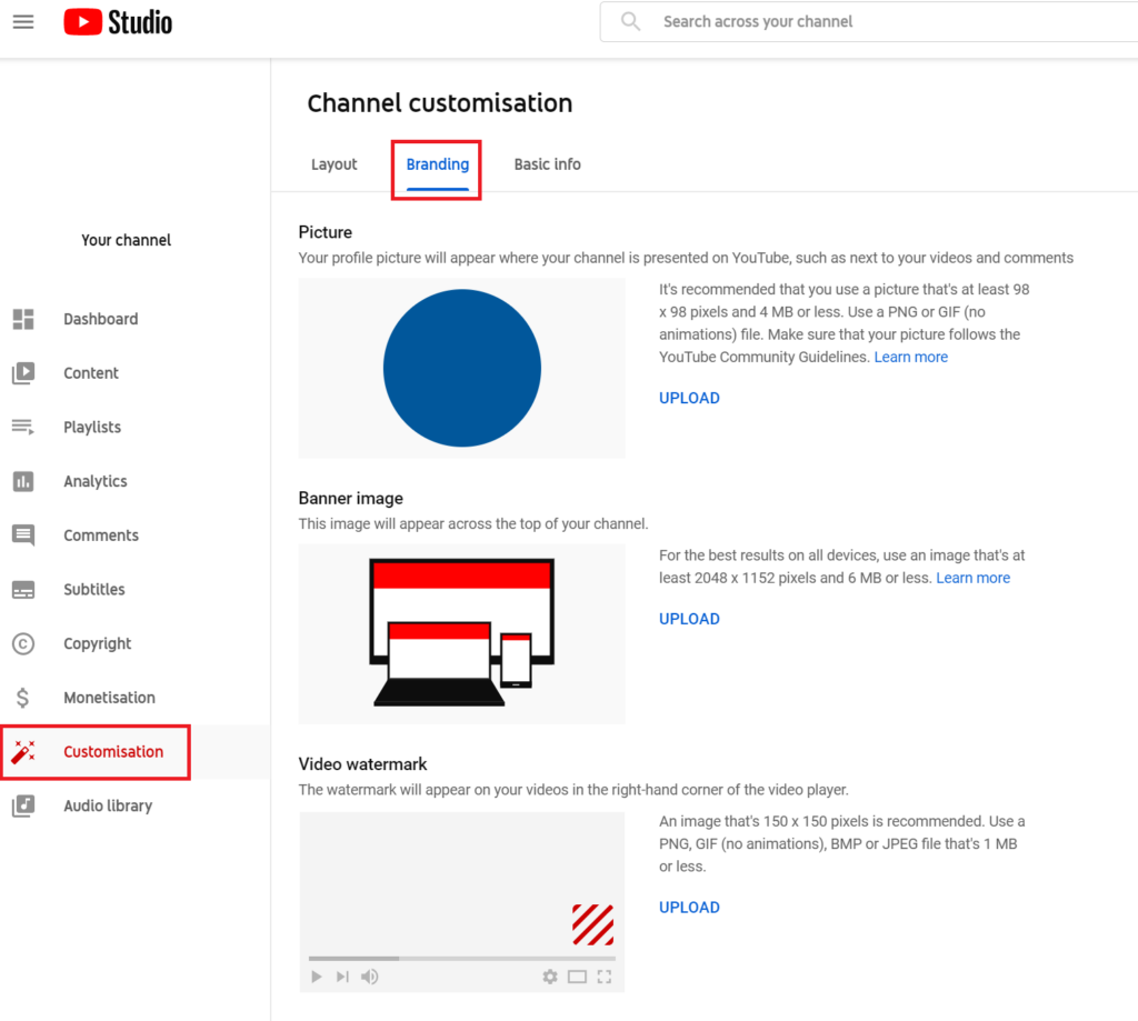 YouTube Branding Watermark