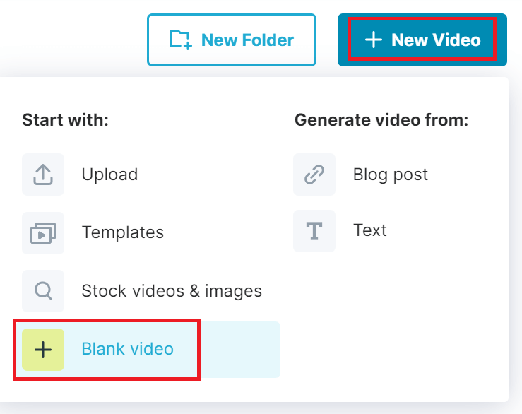Pick a Blank Video