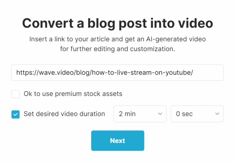 Convert your text to video detailed instructions to do so in a couple 