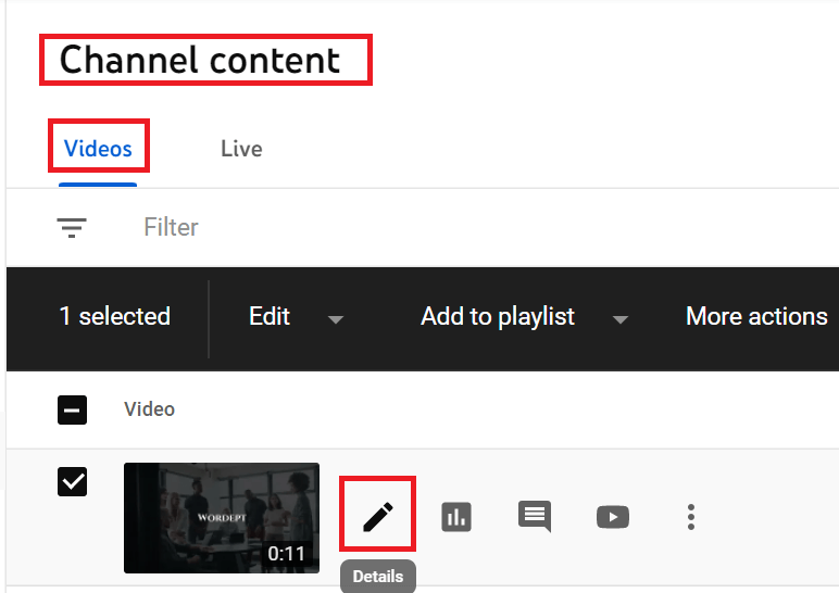 Channel content