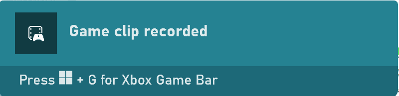 Xbox Game Bar Notification