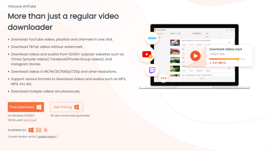 VidJuice UniTube mp4 converter