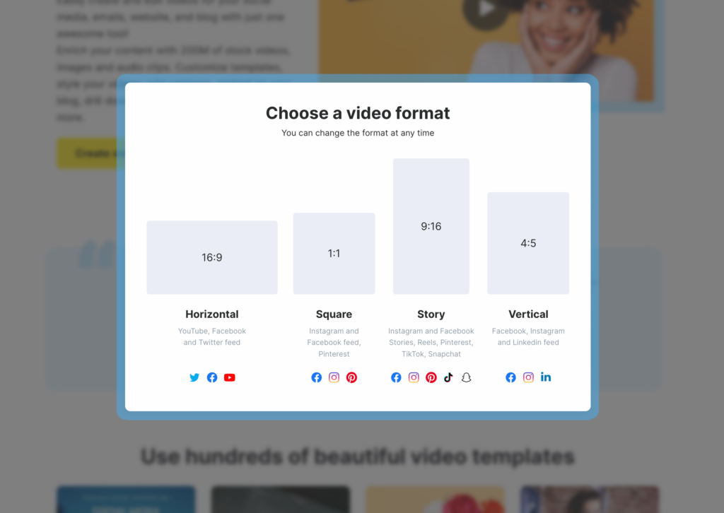 chose the ideal video format for your project
