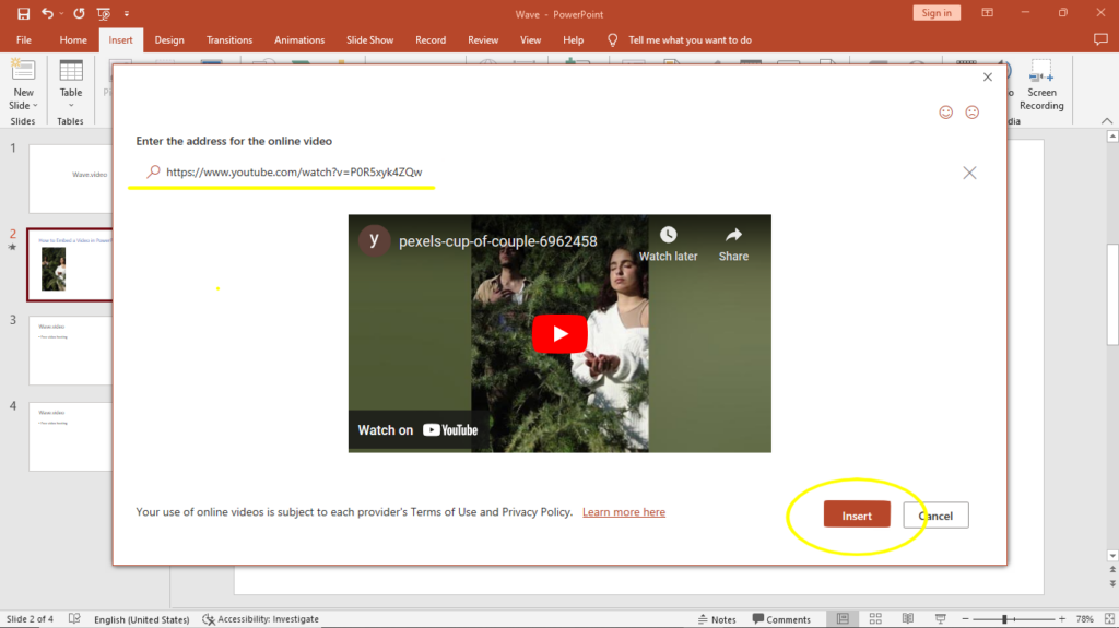 Web Video Player for PowerPoint