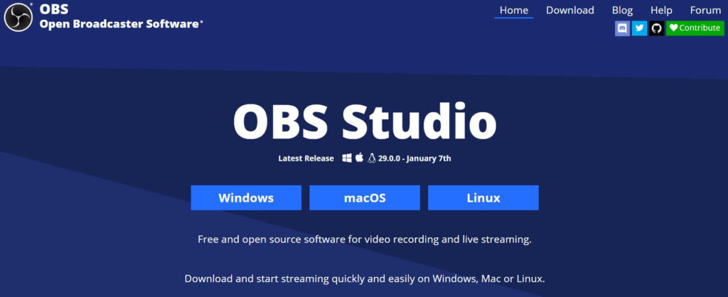 OBS Studio multi-camera live streaming platform screenshot