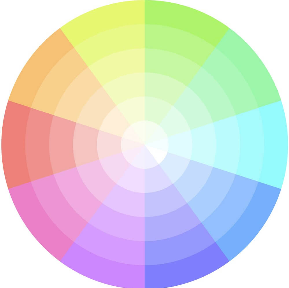 Pastel color wheel
