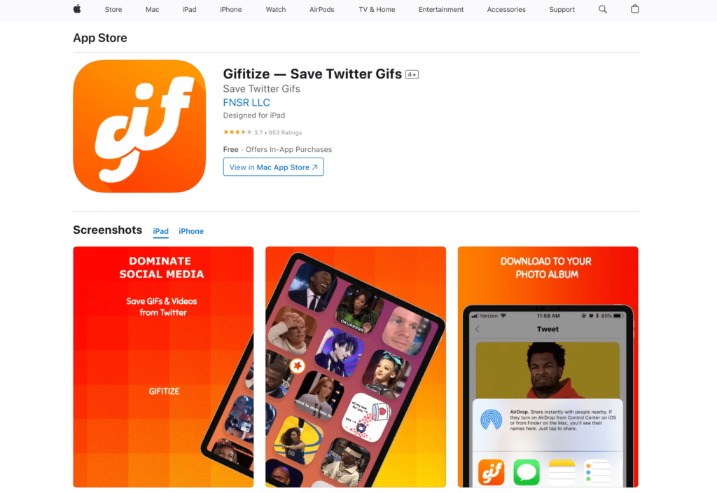 download gifs from twitter on iphone and ipad
