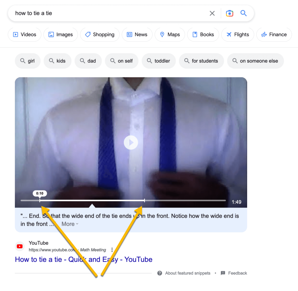 How to Capture Organic Search Opportunities for Your Videos - video-featured snippets